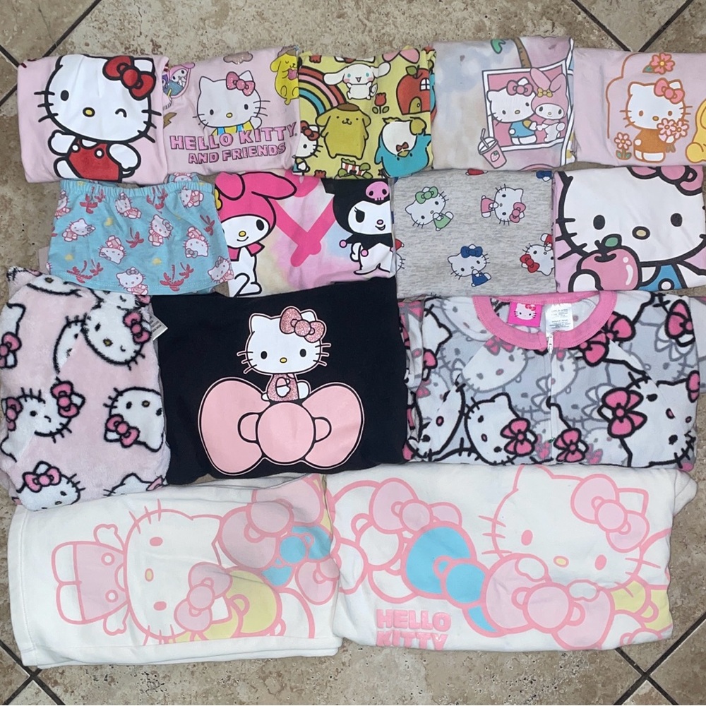 Hello Kitty Assorted Clothes Bundle Pink, White, Black
